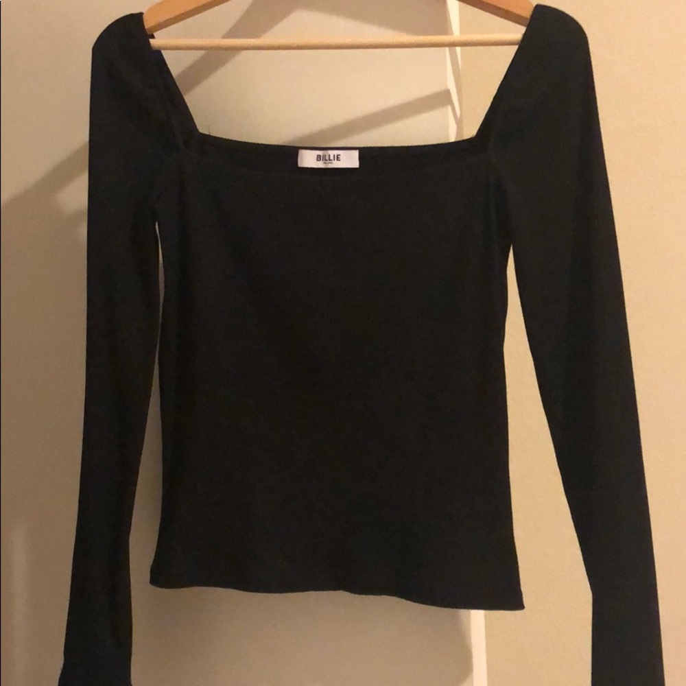 Square neck ribbed top
